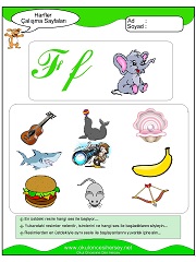 F Sesi Çalışma Sayfaları